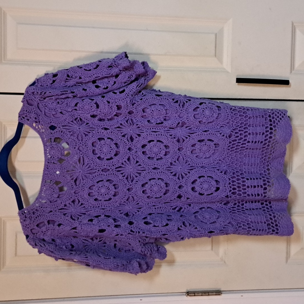 Purple Crochet Women Top - Picture 2 of 3